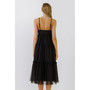 Women's Tulle Contrast Midi Dress
