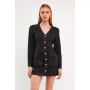 Women's Textured Button Down Dress