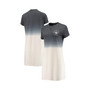Women's Heathered Black and White New Orleans Saints Ombre Tri-Blend T-shirt Dress