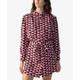 Women's Geo-Print Belted Mini Shirt Dress