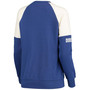 Women's Red-Royal Los Angeles Dodgers Baseline Raglan Historic Logo Pullover Sweatshirt