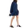 Women's Long-Sleeve Stand-Collar Trapeze Dress