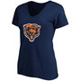 Women's Plus Size Justin Fields Navy Chicago Bears Player Name Number V-Neck T-shirt
