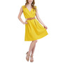 Women's Belted V-Neck Sleeveless Dress