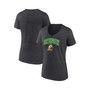 Women's Branded Heather Charcoal Oregon Ducks Evergreen Campus V-Neck T-shirt