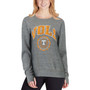 Women's Heathered Gray Tennessee Volunteers Edith Vintage-Like Knobi Pullover Sweatshirt