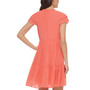 Petite Pleated-Tiered-Flutter-Sleeve Dress