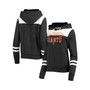 Women's Heathered Black, White San Francisco Giants Colorblock Tri-Blend Pullover Hoodie