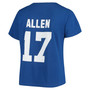 Women's Plus Size Josh Allen Royal Buffalo Bills Name Number V-Neck T-shirt
