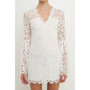Women's Bell Sleeves V Neck Lace Dress