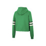 Women's Green Oregon Ducks Retro Cropped Pullover Hoodie