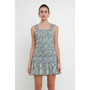 Women's Floral Mini Ruffled Dress