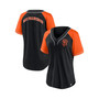 Women's Branded Black San Francisco Giants Ultimate Style Raglan V-Neck T-shirt