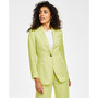 Women's Linen-Blend One-Button Blazer