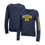 Women's Navy Michigan Wolverines University 2.0 Fleece Sweatshirt