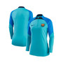 Women's Turquoise Barcelona Strike Drill Raglan Performance Quarter-Zip Top