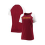 Women's Burgundy and White Washington Football Team Primary Logo Performance T-shirt