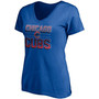 Women's Royal Chicago Cubs Compulsion To Win V-Neck T-shirt