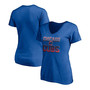 Women's Royal Chicago Cubs Compulsion To Win V-Neck T-shirt