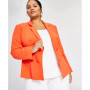 Plus Size Textured Crepe Faux-Double-Breasted Blazer, Created for Macy's