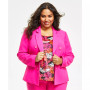 Plus Size Textured Crepe Faux-Double-Breasted Blazer, Created for Macy's