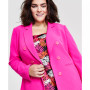 Plus Size Textured Crepe Faux-Double-Breasted Blazer, Created for Macy's