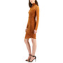 Women's Mesh Ruched Long-Sleeve Dress