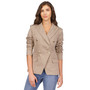 Women's Geo-Print Peak-Lapel Blazer