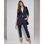 Women's Windowpane One-Button Blazer