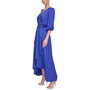 Women's Faux-Wrap Balloon-Sleeve Belted Dress