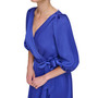 Women's Faux-Wrap Balloon-Sleeve Belted Dress