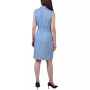 Petite Sleeveless Belted Denim Dress