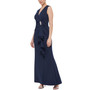 Women's Embellished Ruffled Sleeveless Column Gown