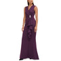 Women's Embellished Ruffled Sleeveless Column Gown