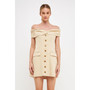 Women's Off Shoulder Linen Dress