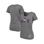 Women's Branded Heathered Gray Tri-Blend V-Neck T-shirt