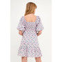 Women's Floral Puff Sleeve Mini Dress