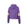 Women's Purple LSU Tigers Retro Cropped Pullover Hoodie