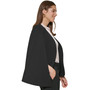 Women's Collarless Open-Front Cape-Sleeve Jacket