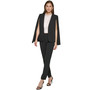 Women's Collarless Open-Front Cape-Sleeve Jacket