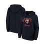 Women's '47 Navy Minnesota Twins Hollow Script Headline Pullover Hoodie