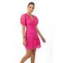 Pia Short Women's Dress In Pink Lace