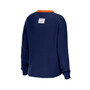Women's Navy Houston Astros Waffle Henley Long Sleeve T-shirt