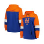 Women's Royal New York Mets Plus Size Colorblock Pullover Hoodie