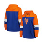 Women's Royal New York Mets Plus Size Colorblock Pullover Hoodie