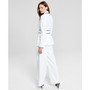 Women's Belted Notched Lapels Jacket