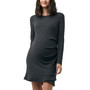 Maternity Evie Frill Hem Dress Charcoal