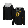 Women's Black Boston Bruins Skate Lace Primeblue Team Pullover Hoodie