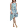 Women's Printed Asymmetric Flounce Dress