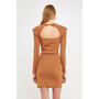 Women's Shoulder Pad Knit Dress